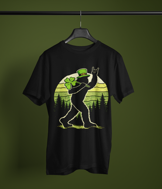 Lucky Sasquatch Shamrock Graphic Apparel