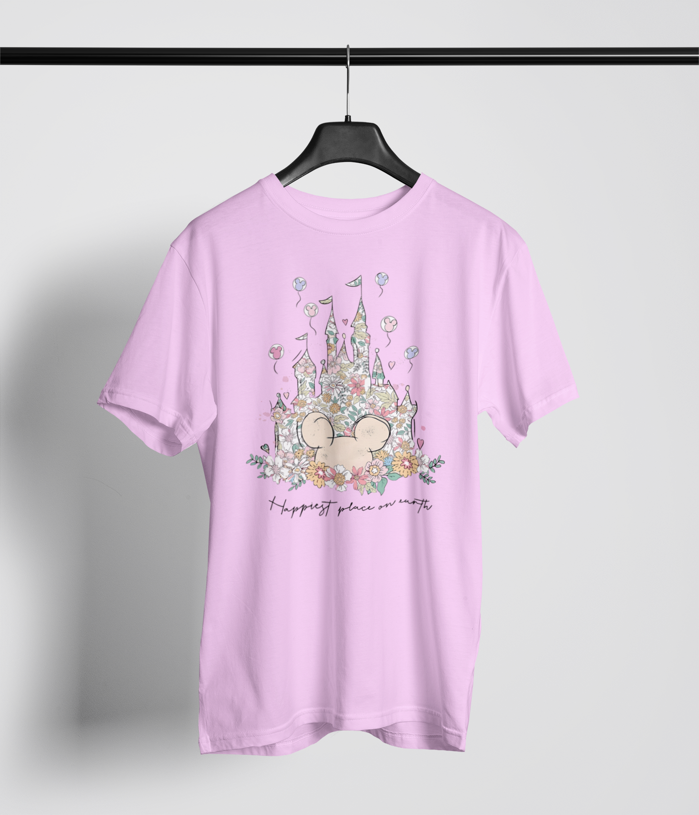 Floral Fairytale Castle Tee – “Happiest Place on Earth” Edition