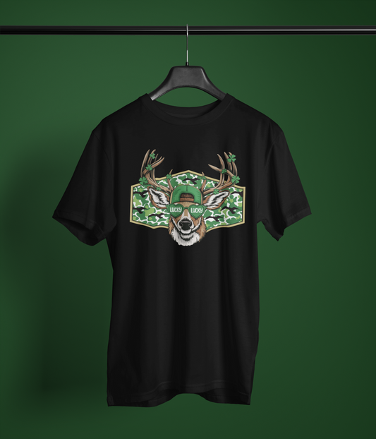 Lucky Deer Camo St. Patrick’s Day Graphic Apparel